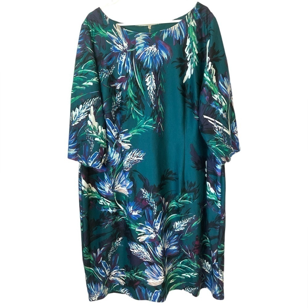 Eliza J Green Floral Sheath Cocktail Dress Size 22W
